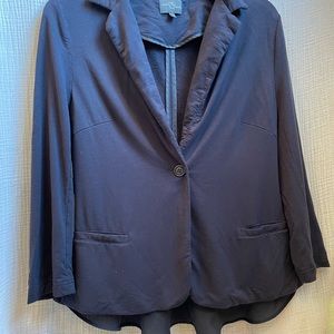 Market & Spruce knit blazer with ruffle accent